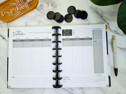 Disc Planner Hard Cover + 9 Black Plastic Discs