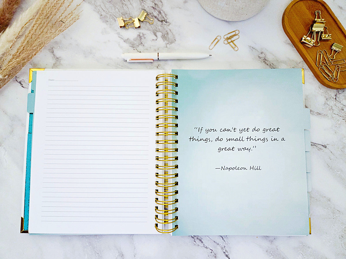 You Are One of a Kind Creative Journal | Blank Lined Multi-Function Notebook with Inspirational Quotes