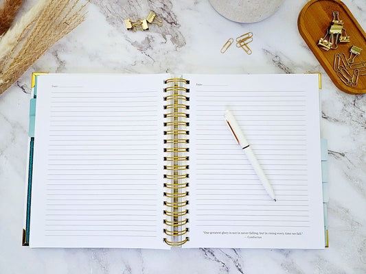 You Are One of a Kind Creative Journal | Blank Lined Multi-Function Notebook with Inspirational Quotes