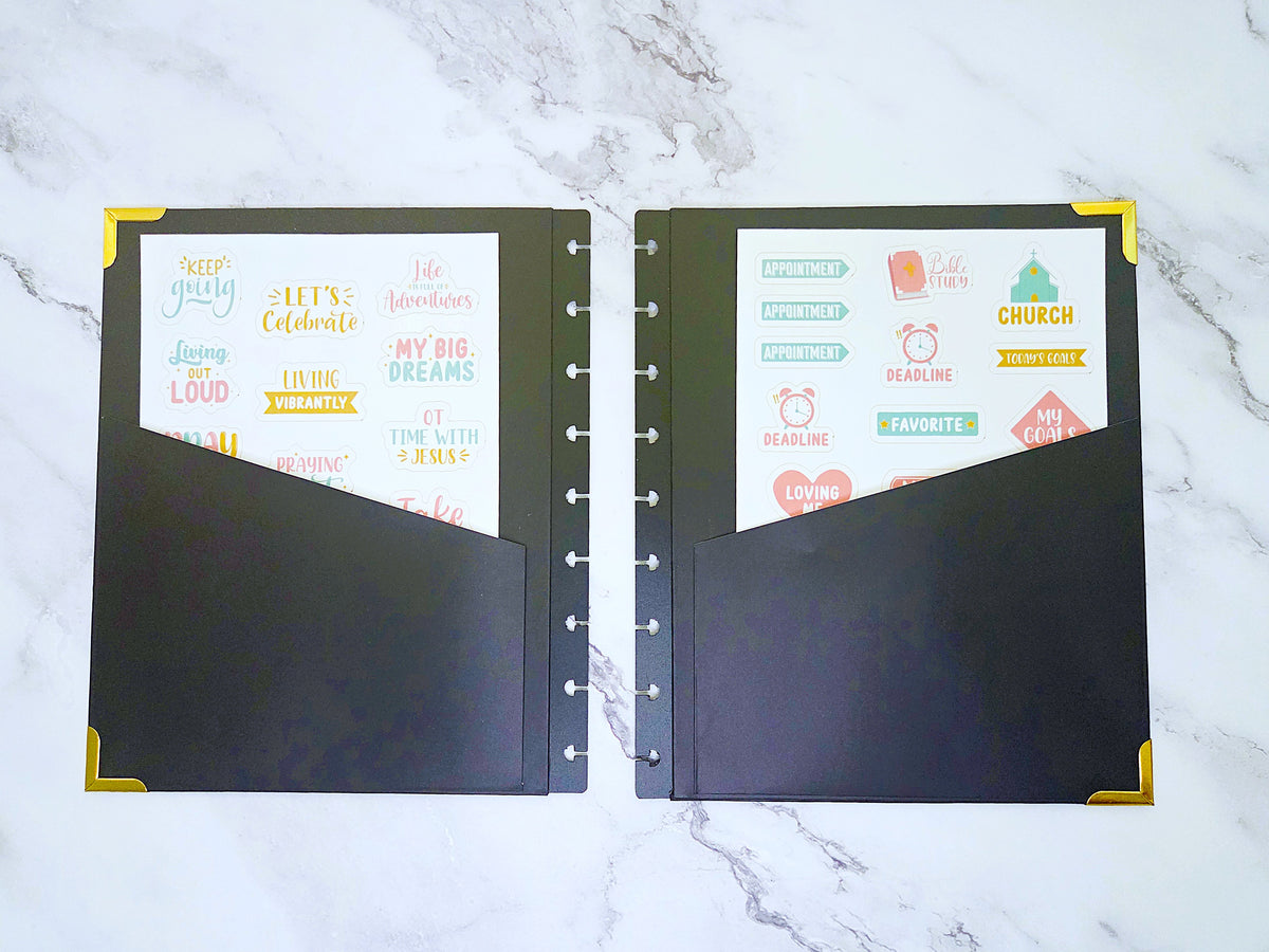 Disc Planner Hard Cover + 9 Black Plastic Discs