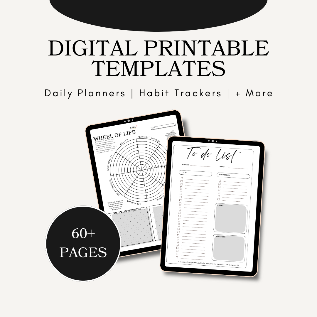 Ultimate Faith-Based Productivity Digital Download Bundle (60+ templates) | Printable PDF Planning Templates